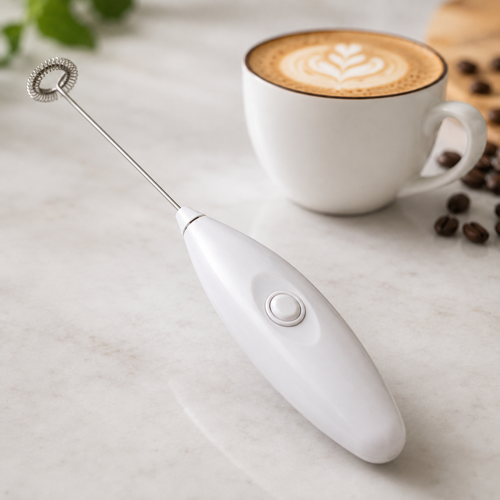 Milk Frother Handheld Electric Whisk Battery Operated Milk Stirrer And Coffee Foamer Mini Mixer for Cappuccino, Latte, Milkshake And Hot Chocolate