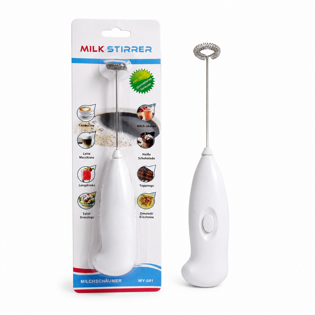 Milk Frother Handheld Electric Whisk Battery Operated Milk Stirrer And Coffee Foamer Mini Mixer for Cappuccino, Latte, Milkshake And Hot Chocolate
