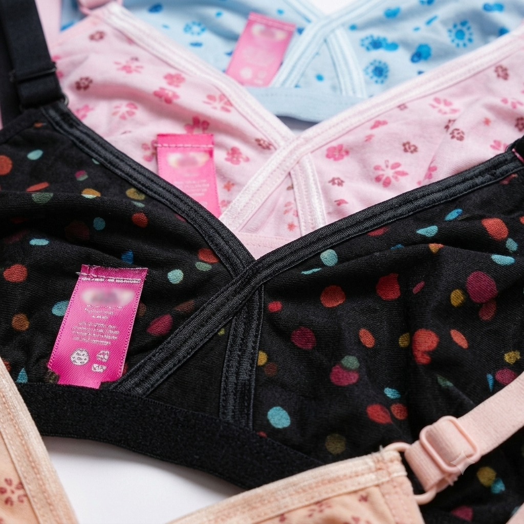 Women's Non-Padded Daily Wear Cotton Jersey Bras 4-Pack