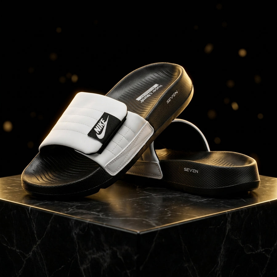 Slides for Men Adjustable Strap Soft Comfortable Anti-Slip Slippers Lightweight Casual Sandals