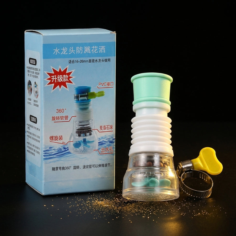 360° Adjustable Faucet Tap Attachment Flexible Anti Splash Water Flow Nozzle