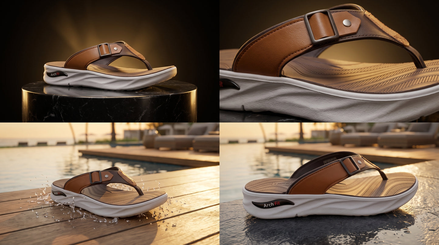 Men's EVA Soft Sole Slides Anti-Slip Lightweight Casual Slippers Indoor Outdoor Flip Flops Premium Chappal