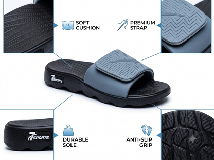 Men's Soft Sole Slides Slippers Lightweight Casual Bathroom Sandals Comfortable Indoor Outdoor Slippers