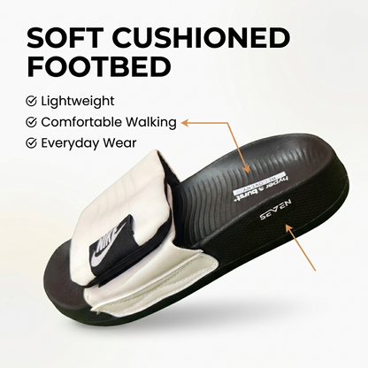 Slides for Men Adjustable Strap Soft Comfortable Anti-Slip Slippers Lightweight Casual Sandals