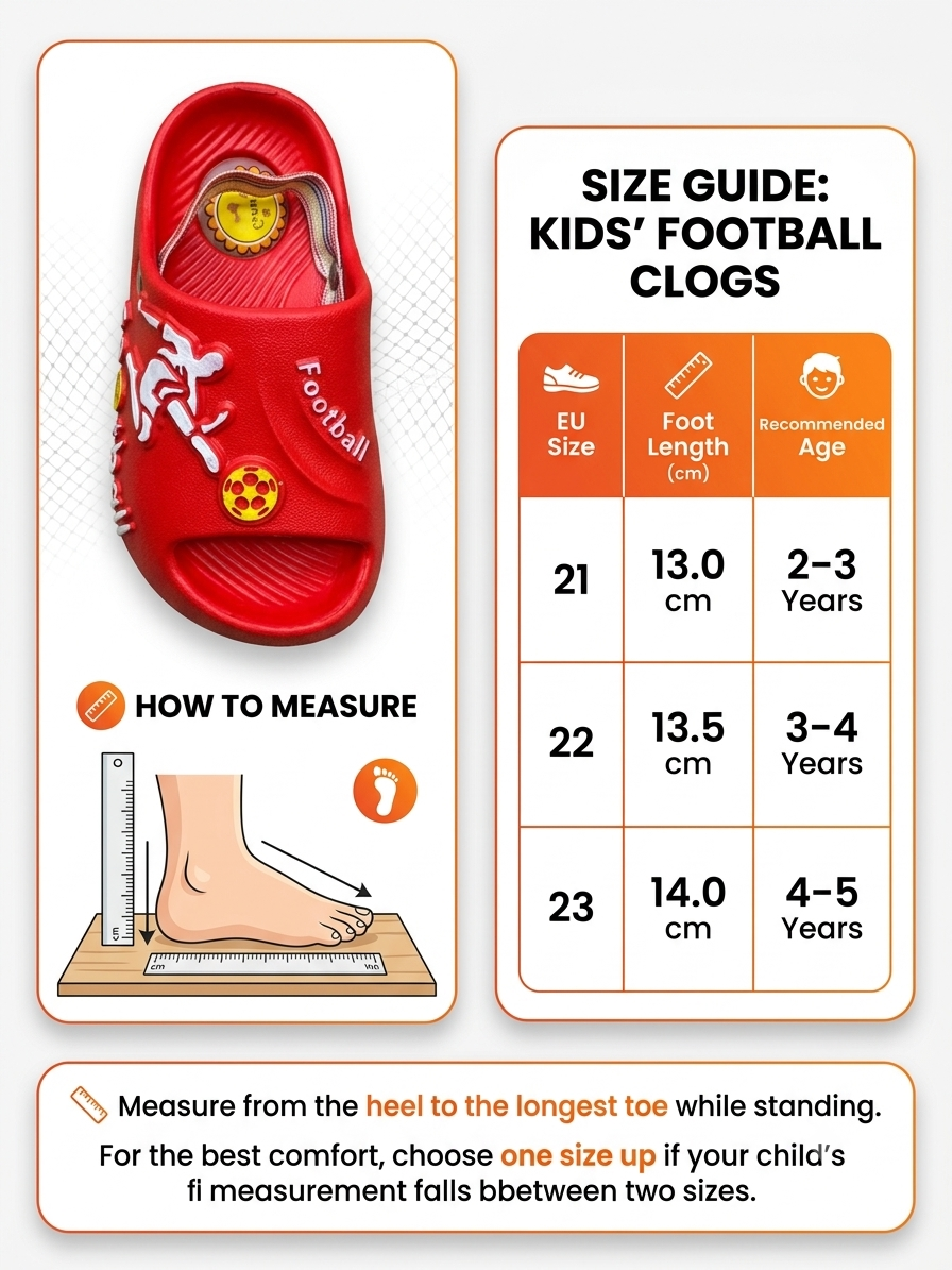Kids Football EVA Clogs for Boys & Girls Soft Non-Slip Garden Sandals Lightweight Beach Slippers Waterproof Summer Shoes Toddler Casual Slip-On Clogs