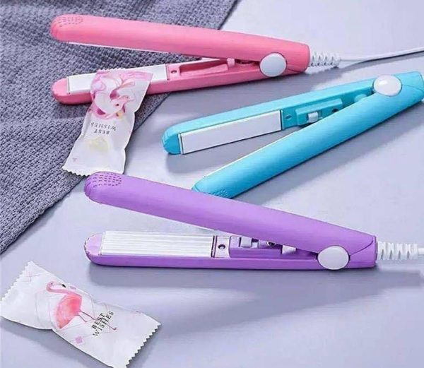 Mini ceramic hair straightener and curler